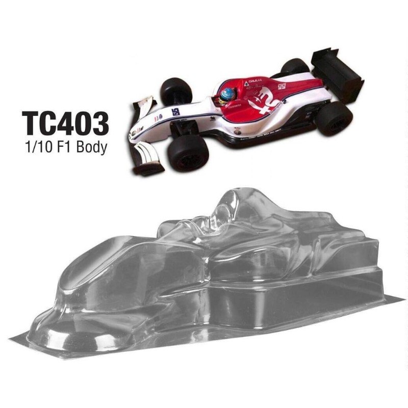 TC403 1/10 รถแข่ง F1 Body, F1 สูตร Gonzo เปลือกรถ 0.6 มม.โปร่งใส PC เปลือกรถ