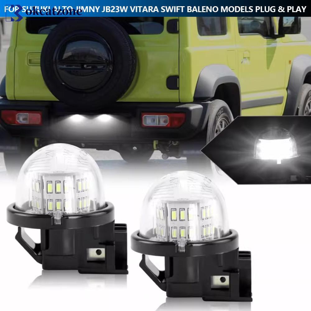 OKCATZONE รถ LED ป้ายทะเบียนสําหรับ Suzuki Alto Jimny JB23W Vitara Swift Baleno รุ่น Plug & Play Can