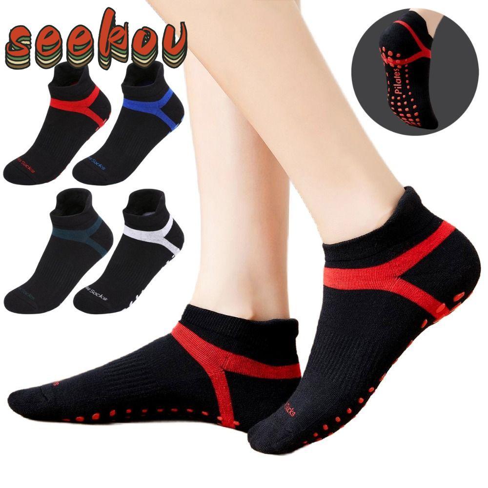 SEKOV Fitness Pilates Socks, Cotton Dance Pilates Ballet Women Yoga Socks, Professional Anti-slip fo