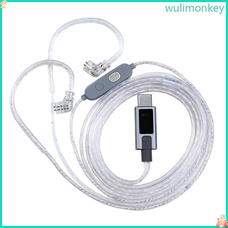 WU KZM2 Type C Connectors สายสัญญาณเสียงพร้อมไมโครโฟนสองตัวสําหรับการบันทึกเสียงที่ชัดเจน