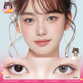 คอนแทค UYAAI Apex series คอนแทคเลนส์สีเทา/น้ำเงิน/เขียว สำหรับสาวสวย ขนาดเส้นผ่านศูนย์กลาง 14.2 มม