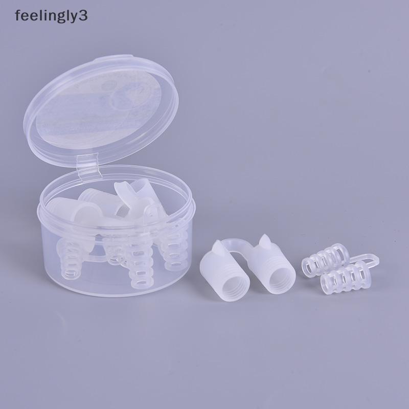 [FEEL] 8 ชิ้น/กล่อง Anti Snore Apnea Slicone Nose Clip Anti-snoring Breathe Aid Stop Snore