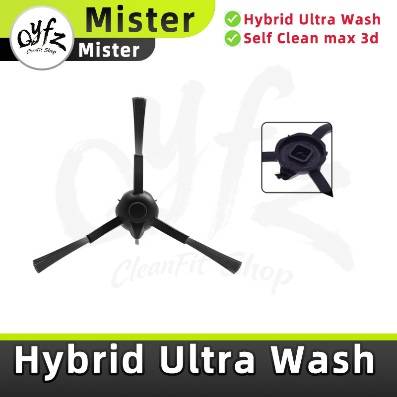Qyfz ปรับให้เข้ากับเครื่องดูดฝุ่นหุ่นยนต์ Mister Hybrid Ultra Wash และ Self Clean max 3d รุ่นแปรงด้านข้างอะไหล่ทดแทน