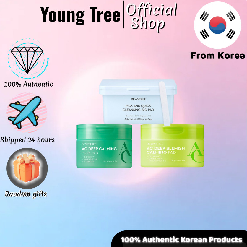 [DEWYTREE] Quick Cleansing Big Pads 60EA/Vitamin Glow double pad 100ea/Calming Pull DOUBLE PAD 100ea
