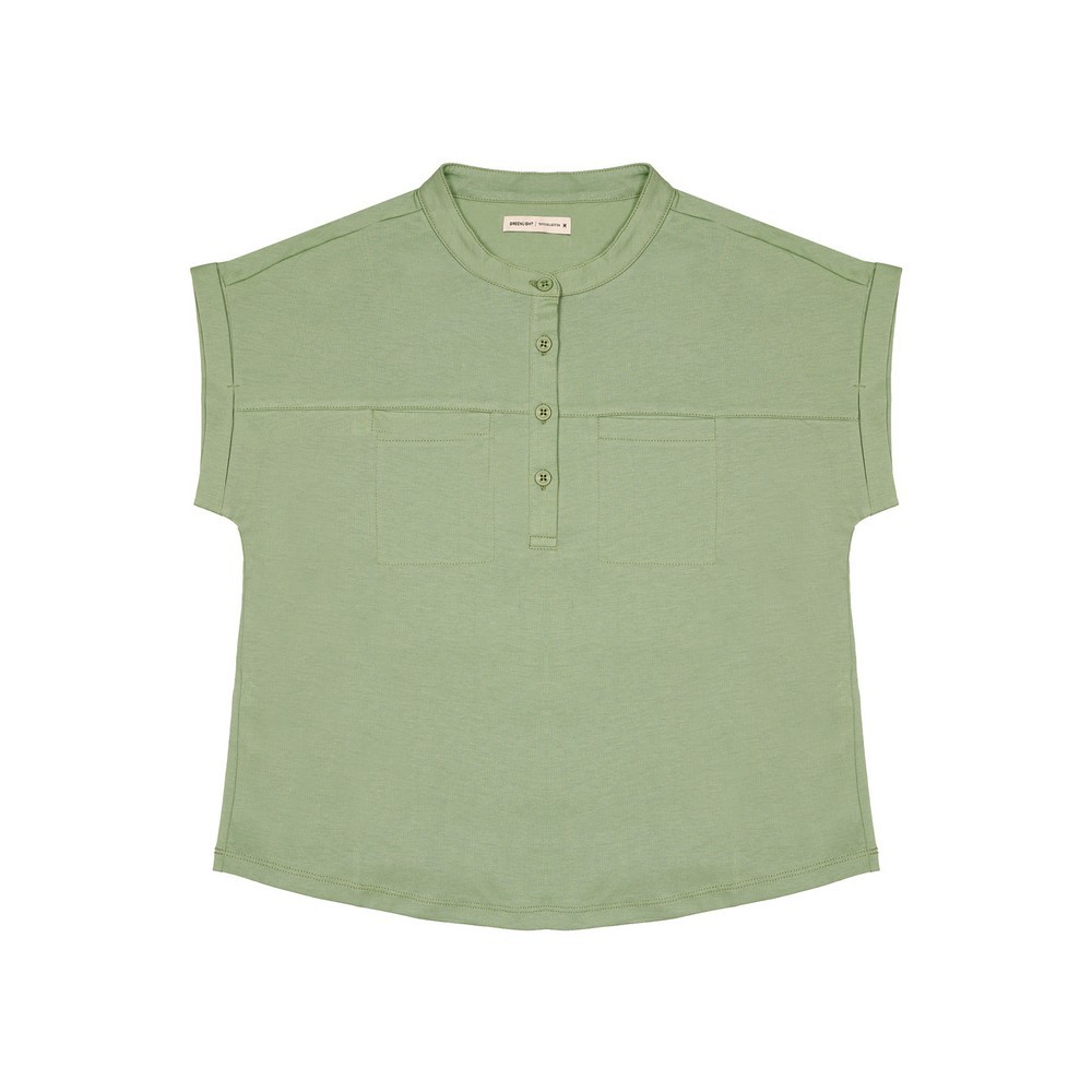 KEMEJA Greenlight เสื้อแขนกุดผู้หญิง Regular Fit Sleeve Pocket Ruka HP-CG010326