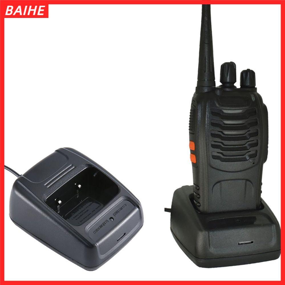 BAIHE เครื่องชาร์จสำหรับวิทยุสองทาง BAOFENG BF-888S แท่นชาร์จตั้งโต๊ะ USB Li-ion ทนทาน