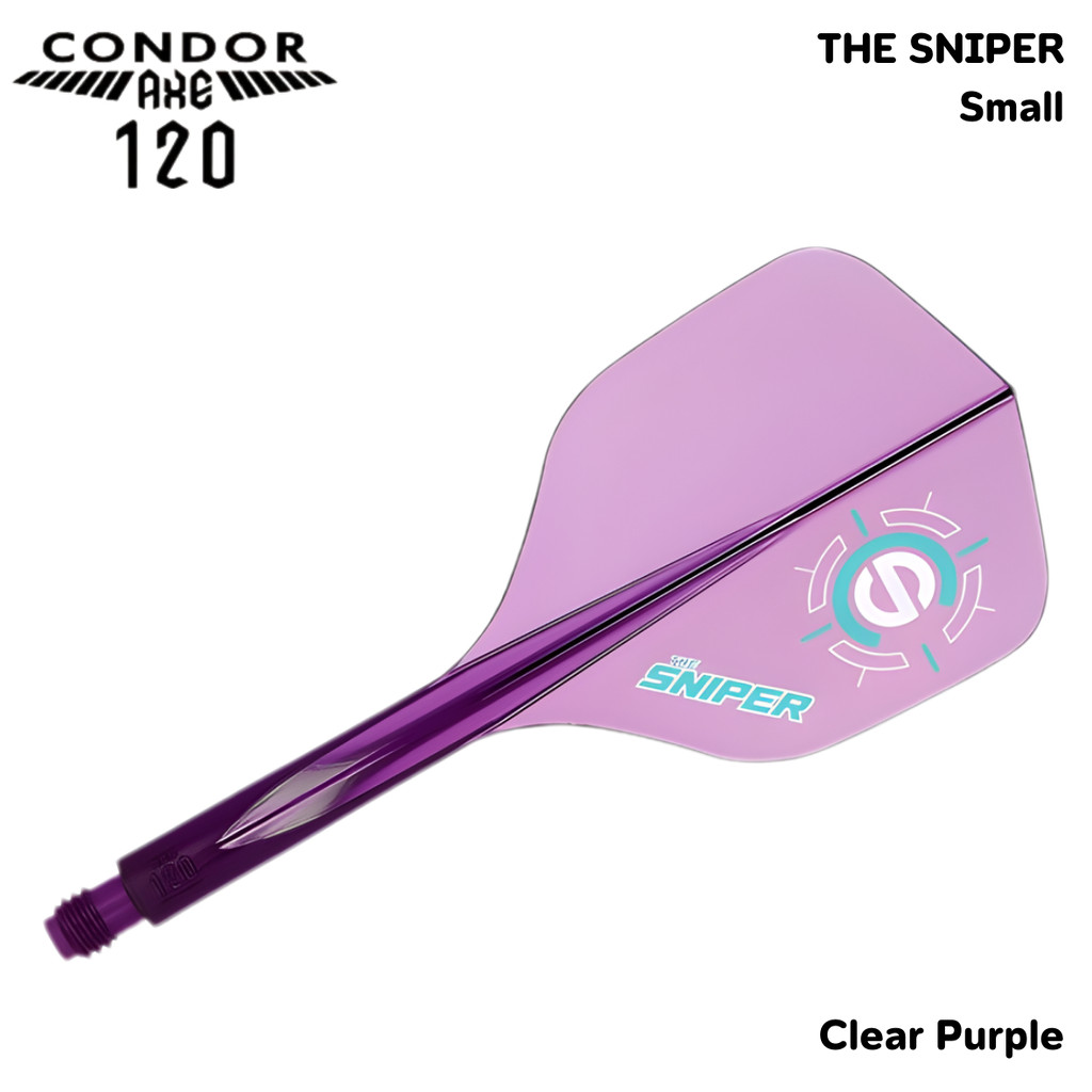 ปีกลูกดอกปาเป้า CONDOR AXE 120 The Sniper Clear Purple Darts Flights