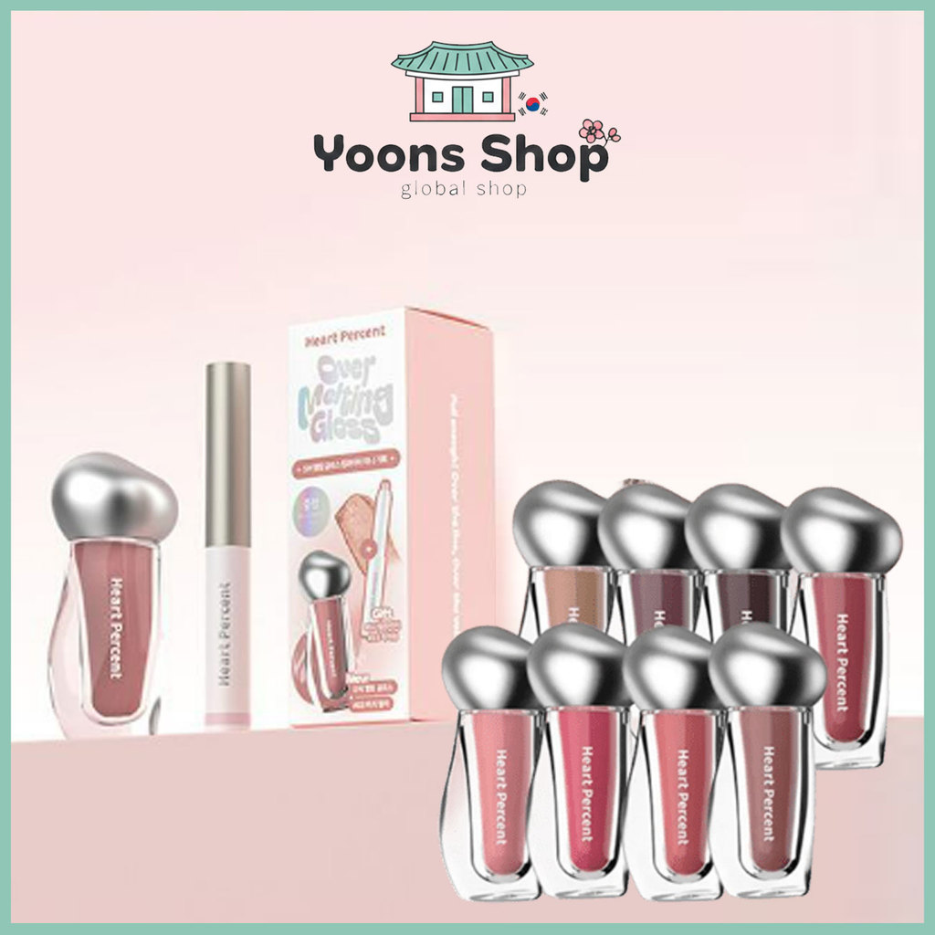 [Heart Percent] Dot On Mood Over Melting Gloss 3.8g(+ Mini Lip Lighter)_จากเกาหลี
