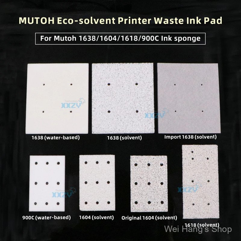 Mutoh 1604 1618 1638 ตัวทําละลายหมึกเสียสําหรับ MUTOH Eco-Printer Solvent 900C เสียน้ําหมึกดูดซับฟอง