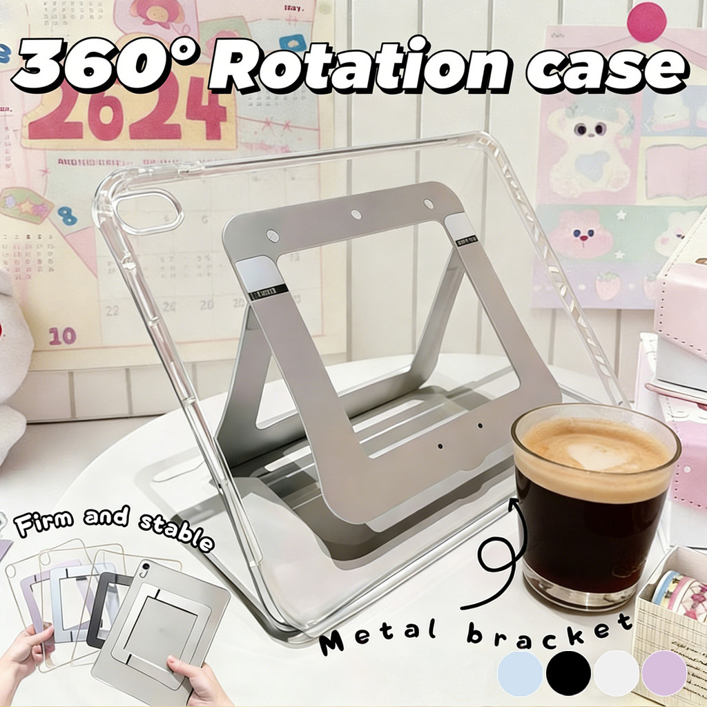 เคสไอแพด  Metal bracket สำหรับ Air 13/11นิ้ว M3 M4 Gen11/10 pro 11/13 พรีเมี่ยมใสพับกรณี ปัญญาปัญญา