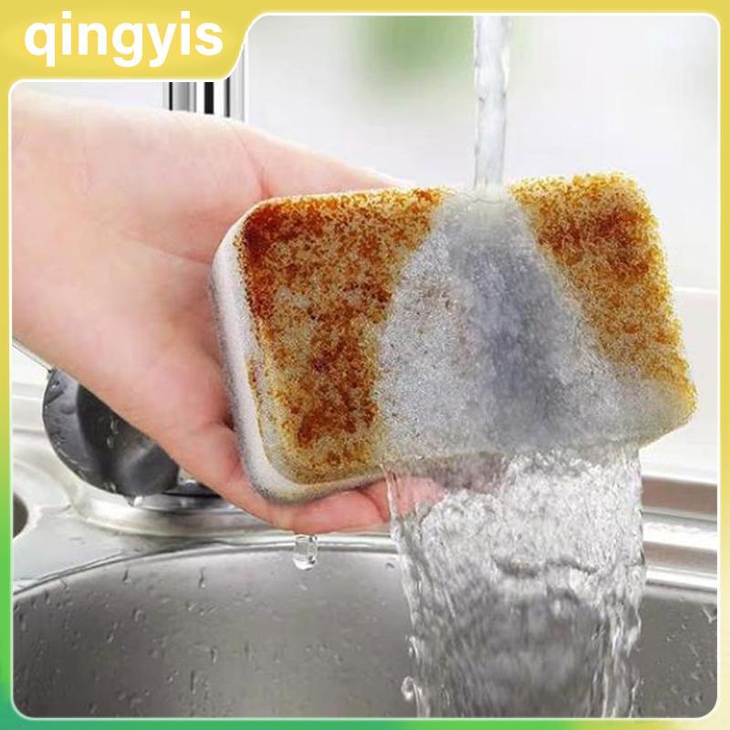 [qingyis] 5 ชิ้น Strong Magic ฟองน้ําทําความสะอาดแปรงจานชามซักผ้าฟองน้ํา Kitchen Clean TH