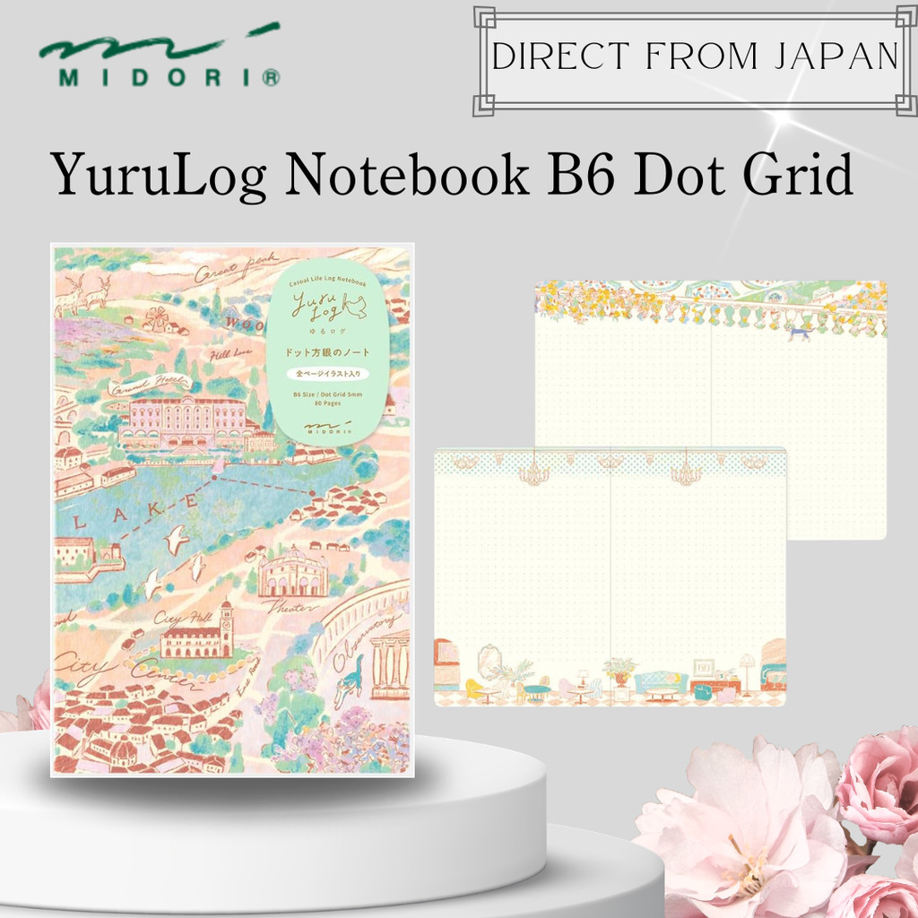 Midori YuruLog B6 Notebook – Travel & Hotel Theme Journal Cute Japanese Stationery