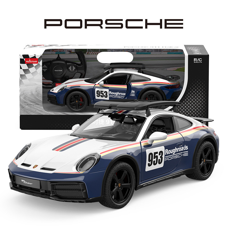 RASTAR RC Cars 1/14 Porsche 911 Darkar รีโมทคอนโทรลรถรุ่นสําหรับเด็ก, ของเล่น Porsche Remote Car