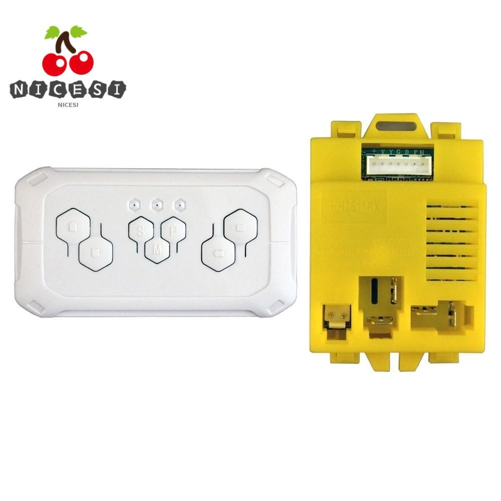NICESI รีโมทคอนโทรล, HH2511 พลาสติกยานพาหนะไฟฟ้า RC,สีเหลืองเด็กรถยนต์ไฟฟ้า RC Receiver RC อุปกรณ์เสริม RC