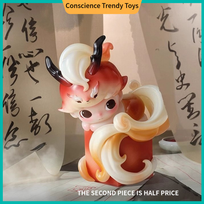 [ของแท้อย่างเป็นทางการ] POPMART POPMART DIMOO One Fengyue Series Mystery Box W Magazine Co-Branded F