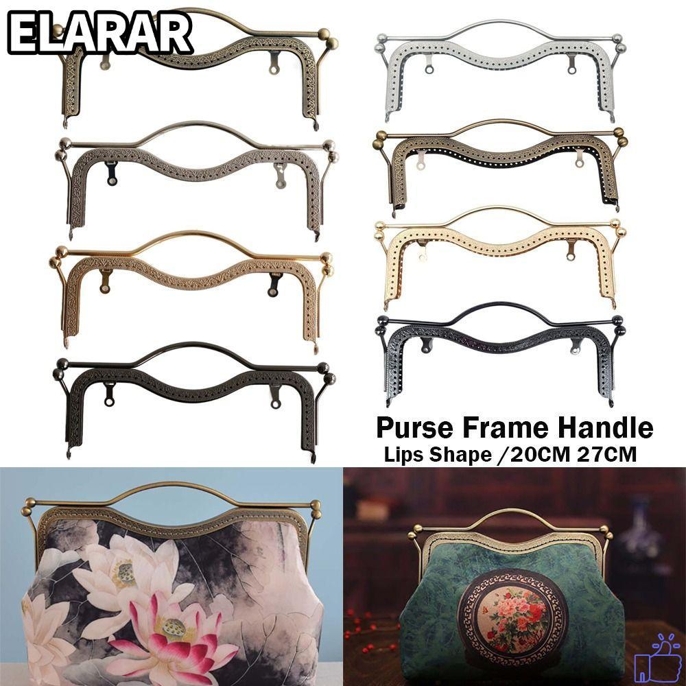 เอลรา‌R Purse Frame Kiss Clasp, Vintage Bag Hardware Purse Frame, Mini Metal Purse Frame Bag Making