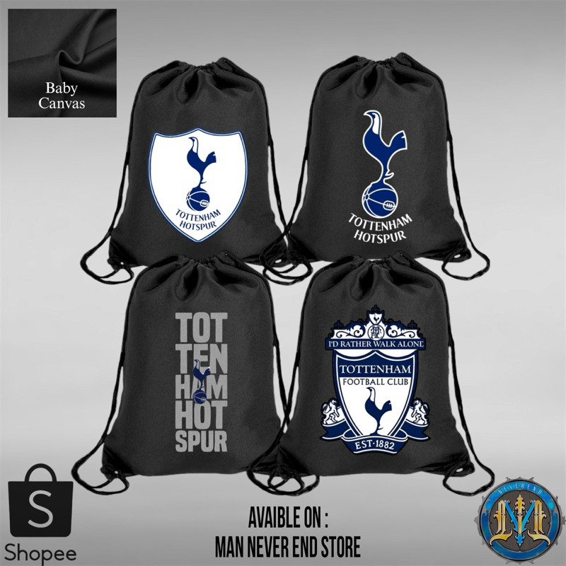 String Bag Canvas Twill Sports Club Tottenh4m Hotspur 100% Premium / Drawstring Bag Gymsack Baby Can