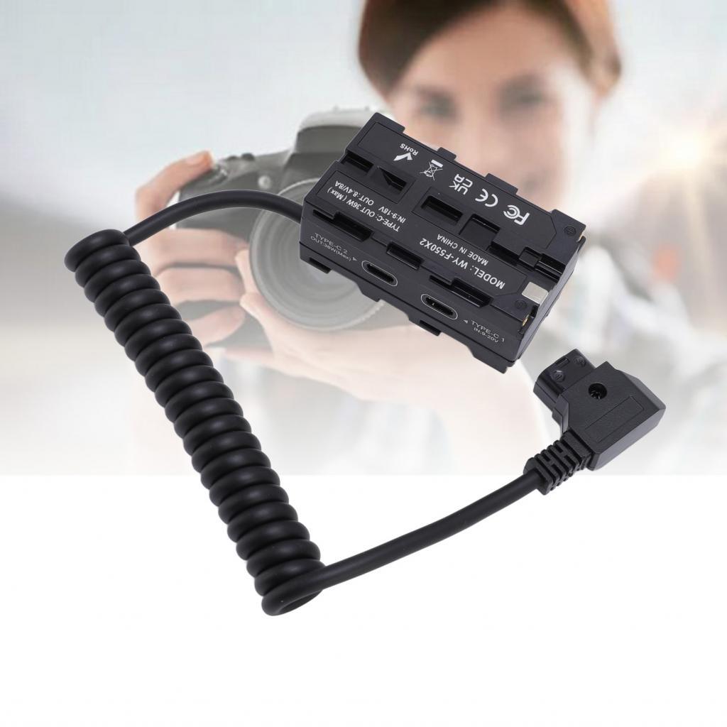 Dummy แบตเตอรี่อะแดปเตอร์ Plug and Play จอแสดงผล LED D TAP To NP F อะแดปเตอร์สองด้านปลอดภัยสำหรับ f5