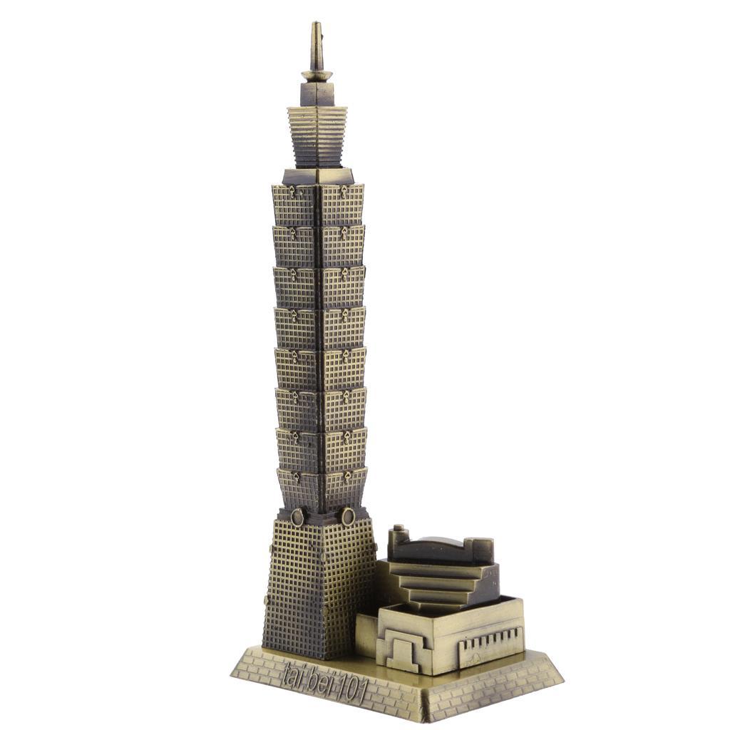 [Whgirld8] Vintage Taipei 101 Tower Building Architecture Model Of Desktop Ornament Travel ของที่ระล