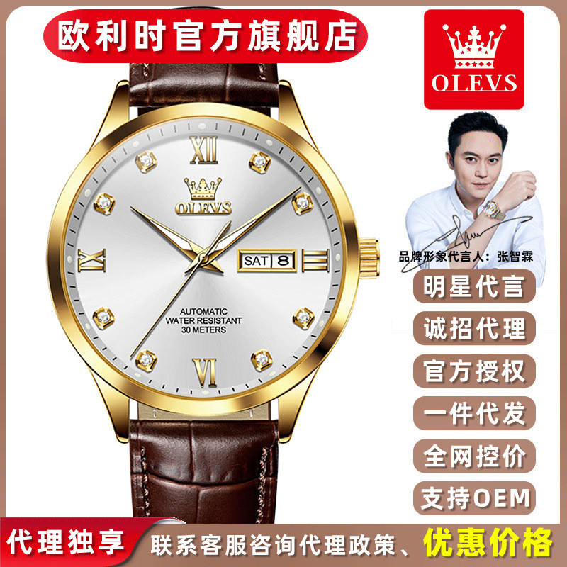 Olevs olevs New men's watch, fully automatic mechanical watch, men's business watch
