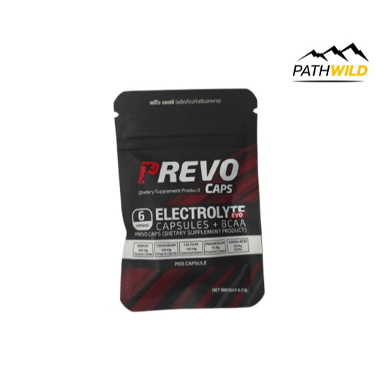PREVO CAPS ELECTROLYTE CAPSULES + BCAA Prevo Caps Electrolyte Capsules ช่วยป้องกันตะคริว รักษาสมดุลแ
