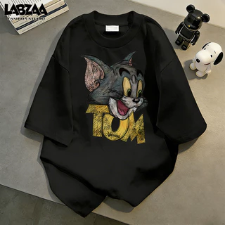 【จัดส่งจากกรุงเทพฯ】LABZAA ใหม่ล่าสุด✨เสื้อยืดลาย คอกลมฤดูร้อน โอเวอร์ไซซ์ ใส่สบาย YG1412