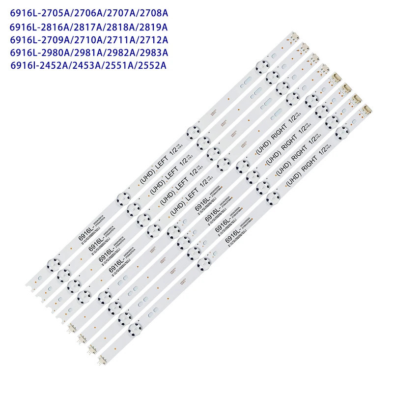 8 ชิ้น LED backlight strip สําหรับ 49UH6109-ZB 49UH610A-UJ 49UH610T 49UH610T-DJ 49UH610T-TB 49UH610V