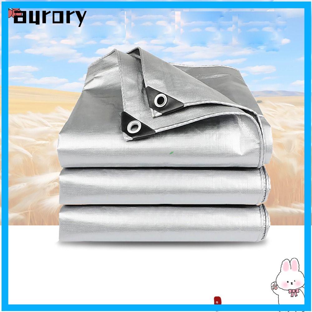 AURORY ผ้าใบกันน้ํา PE, Camping เต็นท์เสื่อกันสาดกลางแจ้งผ้ากันฝน,เรือรถบรรทุกหลังคากันสาดผ้าคลุมเฟอ