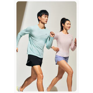 BMAI เสื้อวิ่งแขนยาวผู้ชาย Magic Cube คอกลม สัมผัสเย็น 84g แห้งเร็ว ระบายอากาศดี ยืดหยุ่น สำหรับวิ่งและออกกำลังกาย