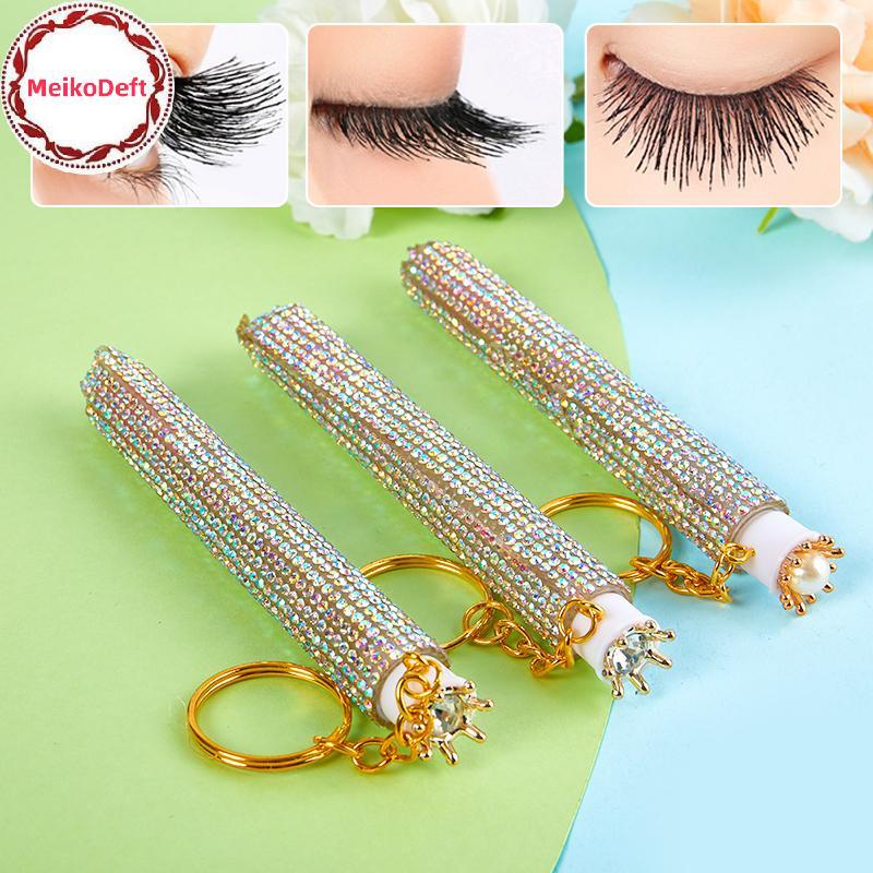 MeikoDeft นํามาใช้ใหม่มาสคาร่าที่ว่างเปล่าหลอดขนตา Wand Gold Chain Micro Lash Spoolie ทําความสะอาด M