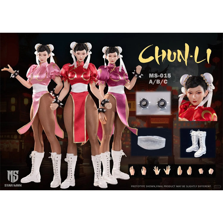 STAR MAN MS-015 Female Fighter Chun Li 1/6 กระเป๋ากาวแอ็คชั่นฟิกเกอร์