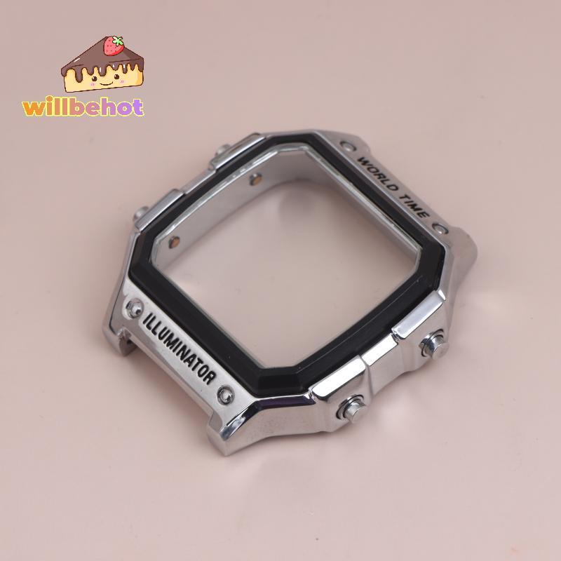 [Willbehot-t] Watch Shell สําหรับ AE1200 Small Square Modified Metal Watch Case ใช้งานร่วมกับ 30.5*3