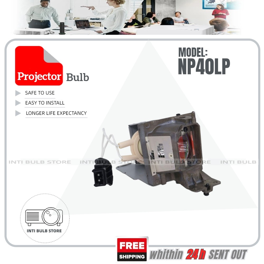เปลี่ยน NP40LP   100014341 DLP โปรเจคเตอร์หลอดไฟโมดูลสําหรับ NEC NP-VE303 NP-VE303X VE303 VE303X โปร