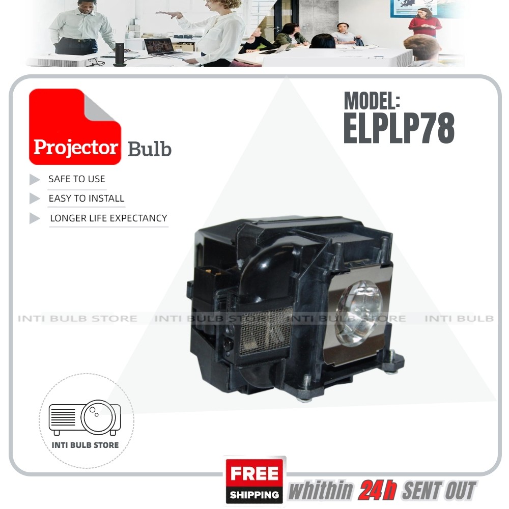 สําหรับ Epson ELPLP78 โคมไฟโปรเจคเตอร์สําหรับ Epson EB-S03 หลอดไฟ EB-S18 EB-S120 EB-W18 EB-X18 EB-W120 EX3220 EX6220 EX7220