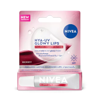 Nivea นีเวีย ลิป ไฮยา-ยูวี โกลว์วี่ เบอร์รี่ เอสพีเอฟ30 10 มล.