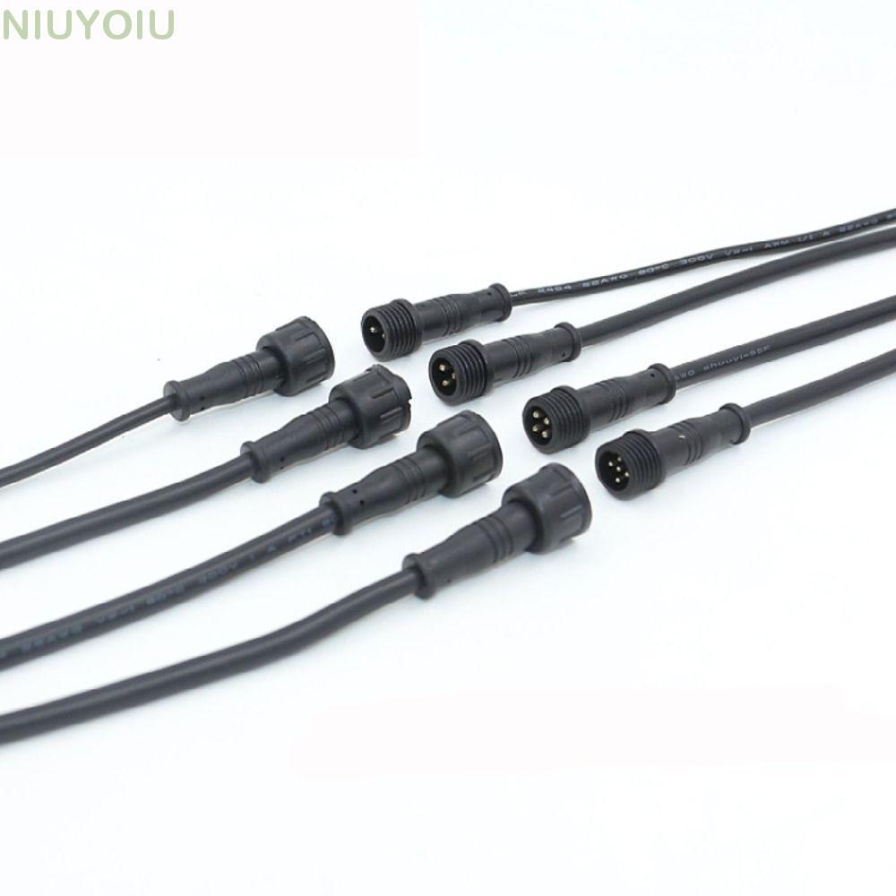 NIUYOMY ชายหญิง LED Connector, IP67 20 ซม.2Pin 3Pin 4Pin แจ็ค, LED Light Connector สายสีดํา 2Pin 3Pi