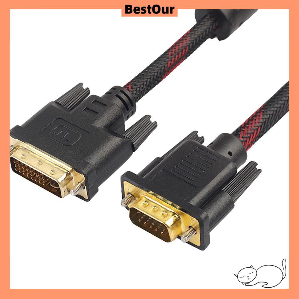 BESTOUR Male to Male DVD Video Line HDTV DVI-I 24+5