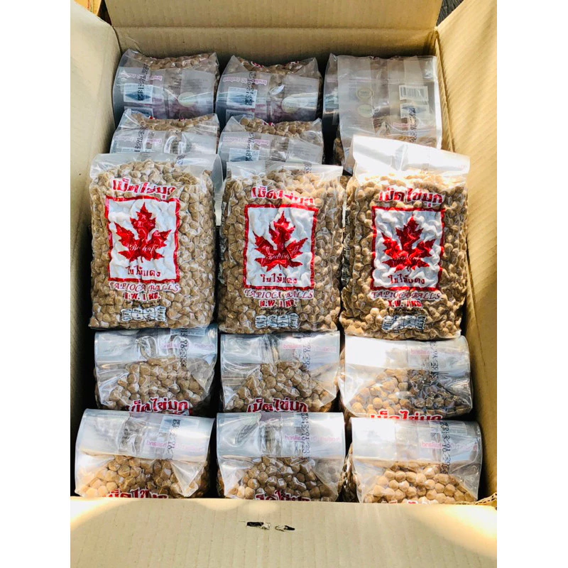 💥ถูกสุด 18 ถุง ยกลัง ไข่มุกดิบ ไข่มุก ใบไม้แดง ถุง 1 KG