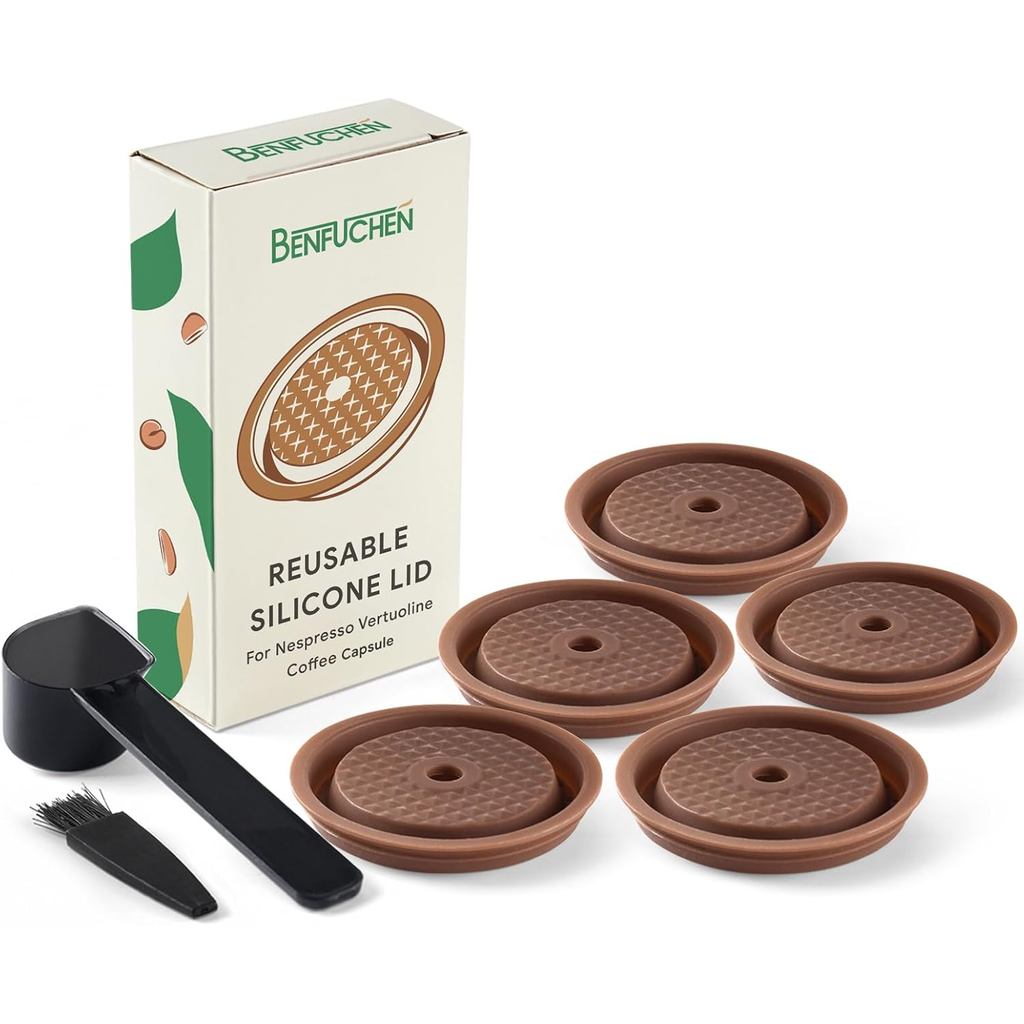 Reusable VERTUO แคปซูลฝาปิด + EMPTY nes presso Vertuo Pods-80 + 230ml สําหรับเครื่องชงกาแฟ Vertuolin