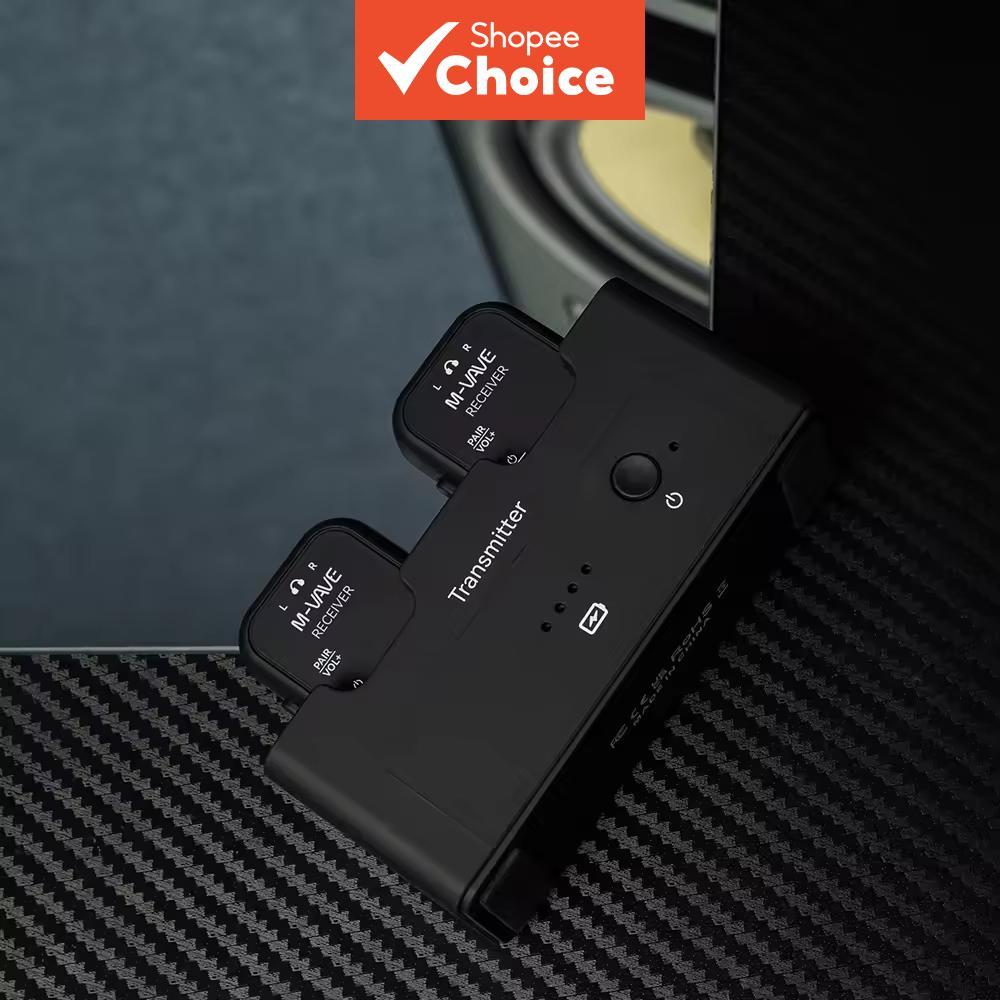 ระบบส่งสัญญาณเสียงสําหรับตรวจสอบเสียง M-VAVE WP-12 แบบไร้สาย 2.4 GHz