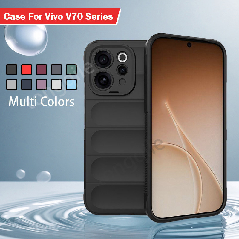 เคสกันกระแทกสําหรับ Vivo V70 5G VivoV70 2026 ซิลิโคนนุ่มยืดหยุ่น TPU กันชนฝาครอบโทรศัพท์กลับปลอกเกราะ Anti Drop กล้องป้องกัน