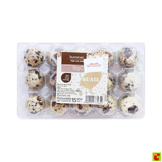 บิ๊กซีไข่นกกระทาสดแพ็ค15ฟอง