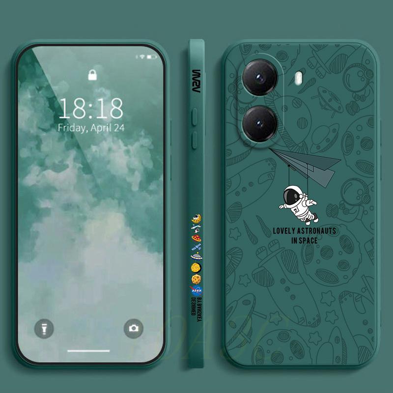 Case Poco X7 Pro เคสซิลิโคนนิ่มนักบินอวกาศภาพประกอบเคสโทรศ รูปที่ 2