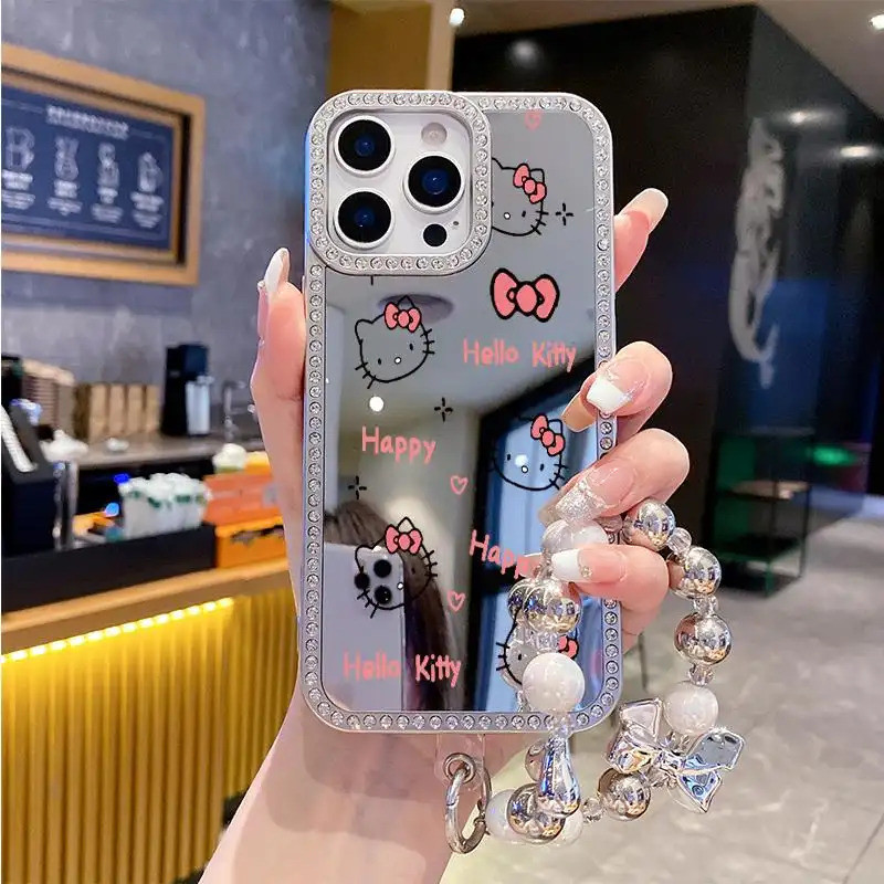 KT Love เพชรกรอบกันกระแทกป้องกันการตกเคสโทรศัพท์สําหรับ iPhone 11 12 13 14 15 16 Series Pro Max Plus