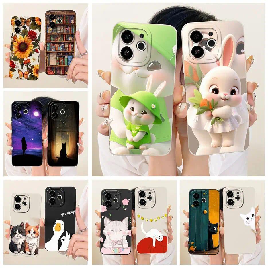 สําหรับ Tecno Pop 9 5G กรณี KL4 กระต่ายน่ารักการ์ตูนสําหรับ Tecno Spark 30C 5G KL8H ซิลิโคนนุ่มสําหร