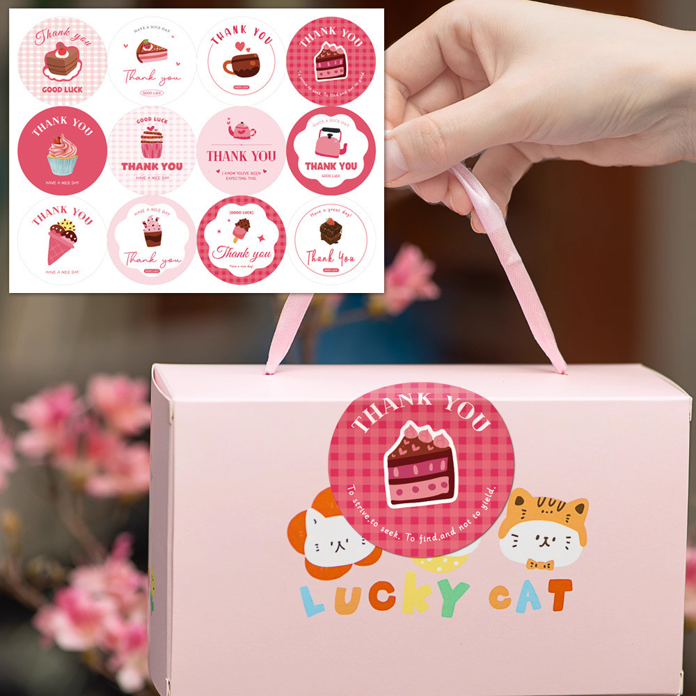 120สติ๊กเกอร์/แพ็คการ์ตูนรอบสติ๊กเกอร์ป้ายเหมาะสําหรับบรรจุภัณฑ์พรรคตกแต่งสติกเกอร์ปิดผนึก26.3.24 ZJ