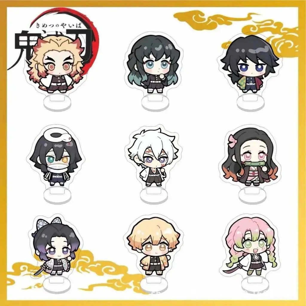 Standee Anime Demon Slayer Sword Kimetsu no Yaiba Chibi อะคริลิคโต๊ะเรียนตกแต่ง Rengoku Muichiro Giy