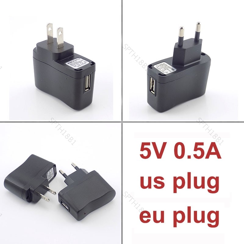 5V 0.5A 500mAh Micro USB Charger Universal 100V 240V AC to DC Power Supply Adapter Travel TH18B1