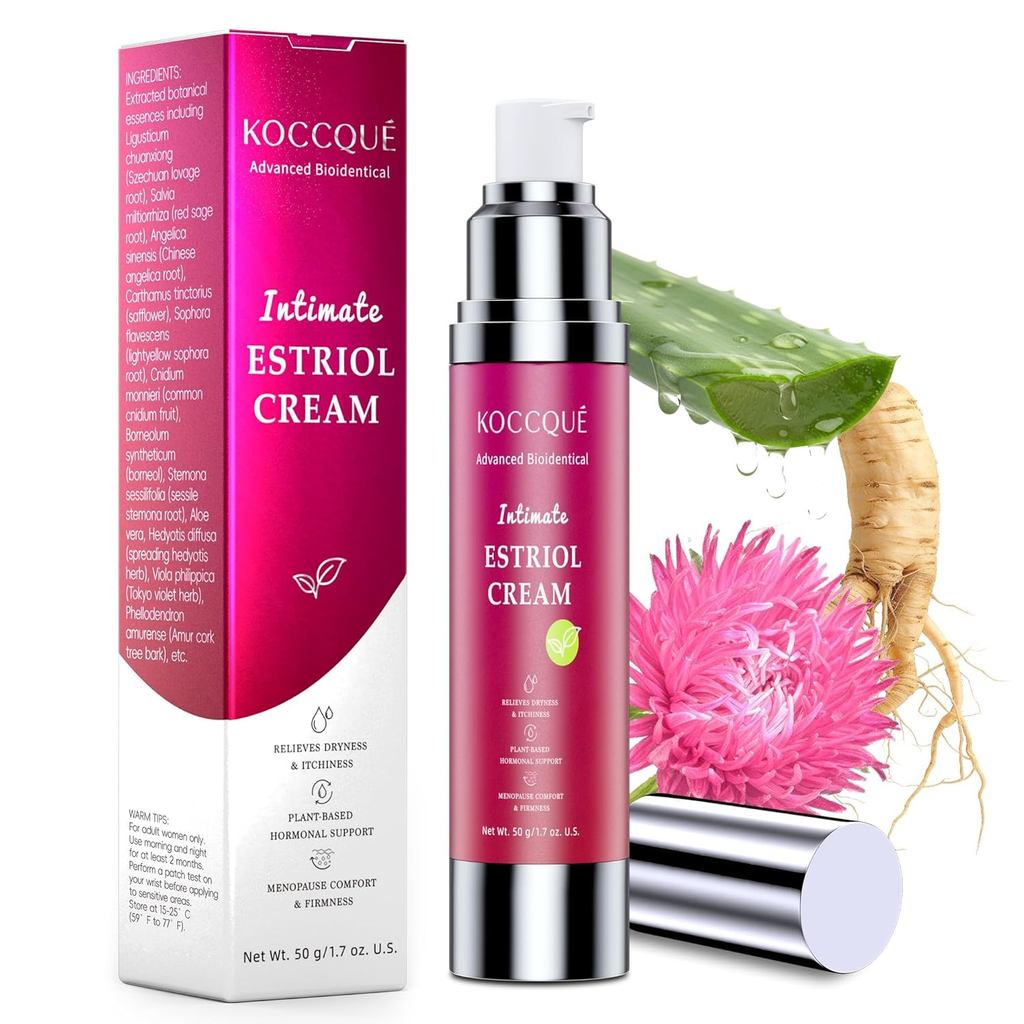 Estriol Cream for Women Menopause Relief: Bioidentical Estrogen ช่องคลอดครีม - สําหรับ Hot Flashes/V