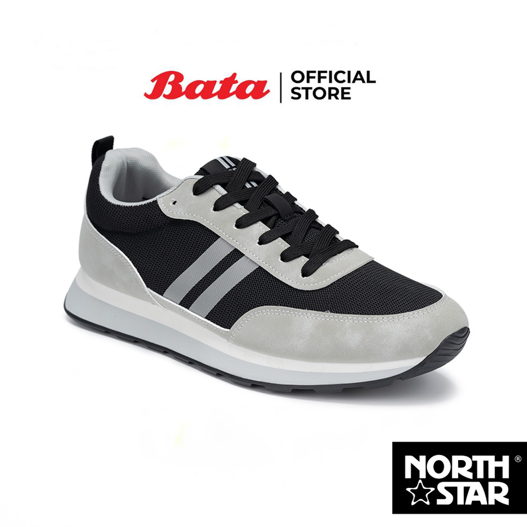 Bata บาจา North Star รองเท้าผ้าใบสนีคเกอร์แบบผูกเชือก สำหรับผู้ชาย รุ่น SIRION สีน้ำตาล 8208057 สีดำ 8206057